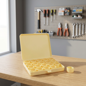 Caja de Almacenamiento de Plástico con 20 Contenedores Redondos para Joyería, Piezas de Relojería, Cuentas y Herramientas Pequeñas | GS1926 - Product Image 2