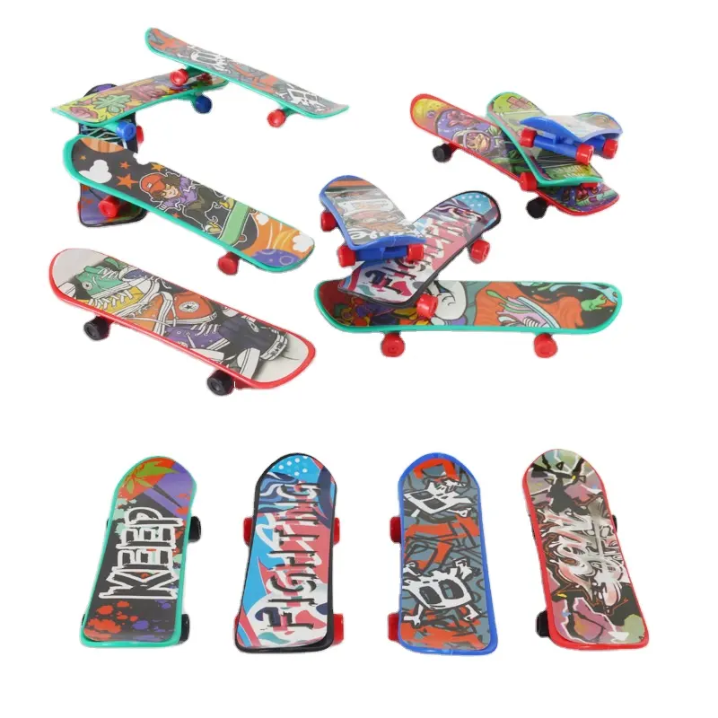 Criativo Newhot Fidget Brinquedos Jogos Fingerboard Skate Plástico Mini Dedo Board Skate Truck Dedo Skate Kid presente personalizado