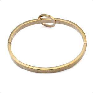 En Acier Inoxydable Plaqué <span class=keywords><strong>Or</strong></span> Rose <span class=keywords><strong>Bracelet</strong></span> <span class=keywords><strong>jonc</strong></span> Ouvert - Product Image 4
