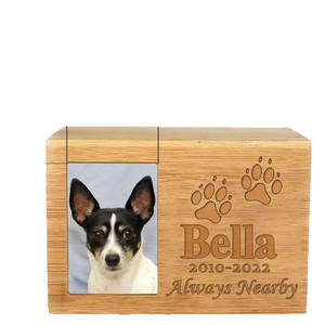 Solid wood pet <b>urn</b>, <b>cat</b> and dog funeral memorial supplies, coffin, pet memorial wooden box - Product Image 4