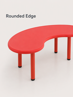 Table d'activités pour enfants en forme de rein avec bords arrondis pour la maternelle, la salle de classe et le centre d'apprentissage à domicile