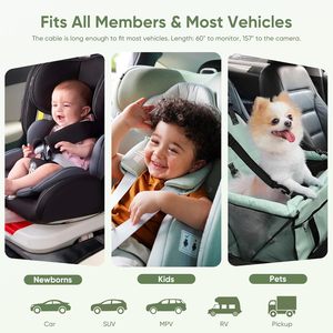 Moniteur bébé sans fil 5 pouces 2K 1440P 3.0MP, fabricant de caméras de voiture pour bébé, usine de moniteurs bébé - Product Image 5
