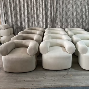 Modern Style Living Room Furniture Fauteil White Fabric <strong>Chair</strong> Boucle Upholstery <strong>Occasional</strong> Armchair Boucle Accent <strong>Chair</strong> - Product Image 4