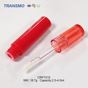 Tube de brillant à lèvres rond transparent de 2,5-4,0 ml en gros, conteneur vide pour rouge à lèvres et fard à joues avec grande brosse, en plastique, avec bouchon à vis - Product Image 6