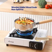 Casserole japonaise style neige, autocuiseur épaissi antiadhésif avec couvercle en verre intégré, compatible tous feux, sans revêtement