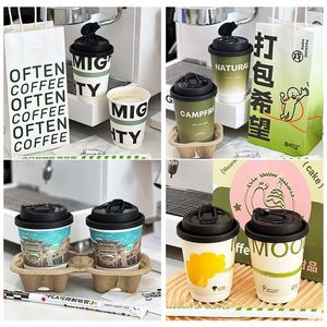 6oz 8oz <b>12oz</b> 16oz Biodegradable Custom Design Double Wall Hot <b>Coffee</b> & Wine Craft Paper <b>Cup</b> Embossed Rippled Brown Kraft Paper - Product Image 4
