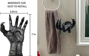 Shunxu resina personalizada gótica decoración de Halloween arte montaje en pared <span class=keywords><strong>estatua</strong></span> de mano de <span class=keywords><strong>demonio</strong></span> - Product Image 2