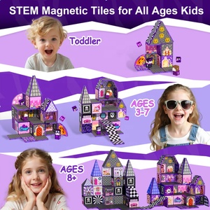 Candy <span class=keywords><strong>House</strong></span> <span class=keywords><strong>Devil</strong></span> <span class=keywords><strong>House</strong></span> Tuiles magnétiques pour l'école des enfants STEM Education Tuiles magnétiques Blocs de construction - Product Image 2