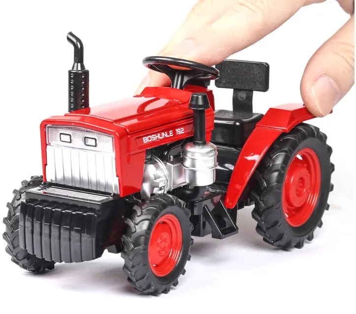 Simulasi 1:32 traktor pertanian suara dan pembuka pintu ringan model mobil paduan mainan anak-anak grosir