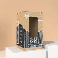 Boîtes d'expédition pour tasse à café en papier kraft imprimées de logo personnalisé écologique Boîte d'emballage pour tasses de verres