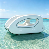 Yacht gonflable de luxe de 4,5 m, pont flottant commercial pour 8 à 10 personnes, bateau à moteur électrique pour complexe hôtelier