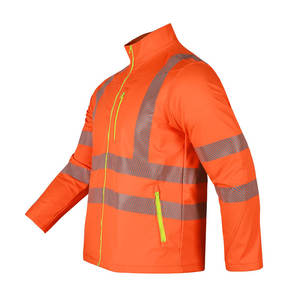 Chaqueta Softshell a Medida, Resistente al Viento, con Forro Polar Fluorescente Naranja, Ropa de Trabajo para Fábrica/Taller, Uso Otoño/Invierno - Product Image 1