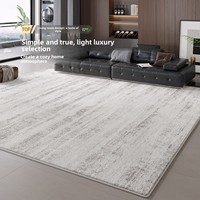 Tapis gris minimaliste italien, luxe léger, imperméable, résistant aux taches, facile à nettoyer, pour salon, chambre, canapé