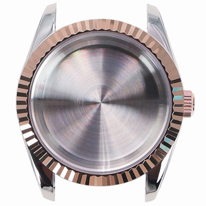 Boîtier en or personnalisé 36mm Lady <span class=keywords><strong>Vintage</strong></span> NH35 modifié <span class=keywords><strong>lunette</strong></span> cannelée pièces de montre pour Seiko NH34 NH36 NH38 Miyota 8215 cadran de mouvement - Product Image 1