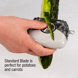 ที่ปอกเปลือกผักผลไม้แบบหมุน 3 in 1 ใบมีดสแตนเลส อุปกรณ์ครัวอเนกประสงค์ สำหรับปอกมันฝรั่ง ผลไม้ และผัก - Product Image 2