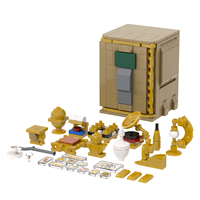 MOC1799 Caja de Seguridad Color Arena, 290 Piezas, Juego de Bloques de Construcción de Plástico para Armar y Coleccionar, Regalo para Niños