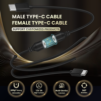 Kabel Tipe-C 2 Pin 10mm Magnetik Pogo Pin 12A 3A Konektor Listrik Magnetik Kepala Bulat