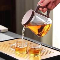 Cafetière en verre résistante aux hautes températures, type filtre à pot unique, service à thé, design élégant et simple, pour usage domestique et de bureau, bouilloire