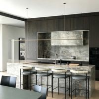 KOJOON Villa Apartment Amerikanische Küchenschränke Modernes Design Stauraum, Anpassbare Luxuriöse Langlebige Amerikanische Küchenschrank-Sets