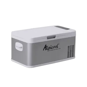 20.1l Alpicool MK18迷你电池供电可选汽车冰箱便携式不锈钢DC 12v 24v露营车冰箱