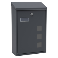 Boîte aux lettres murale en métal de style européen, verrouillable et résistante aux intempéries, pour usage extérieur résidentiel et d'appartement, vente en gros