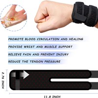 Attelle de poignet réglable TFCC, protection de la paume respirante, enveloppante, à pression, protection professionnelle, fermeture auto-agrippante BinYao BY-301