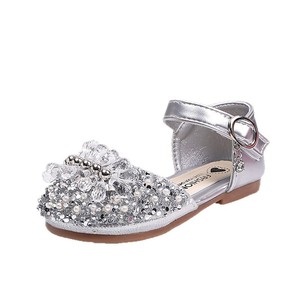 Sandalias huecas <span class=keywords><strong>para</strong></span> niñas 2026, zapatos de verano, nuevos, a la moda, de princesa, <span class=keywords><strong>con</strong></span> suela blanda, cierre de <span class=keywords><strong>velcro</strong></span>, pedrería, lazo grande <span class=keywords><strong>para</strong></span> niño - Product Image 5