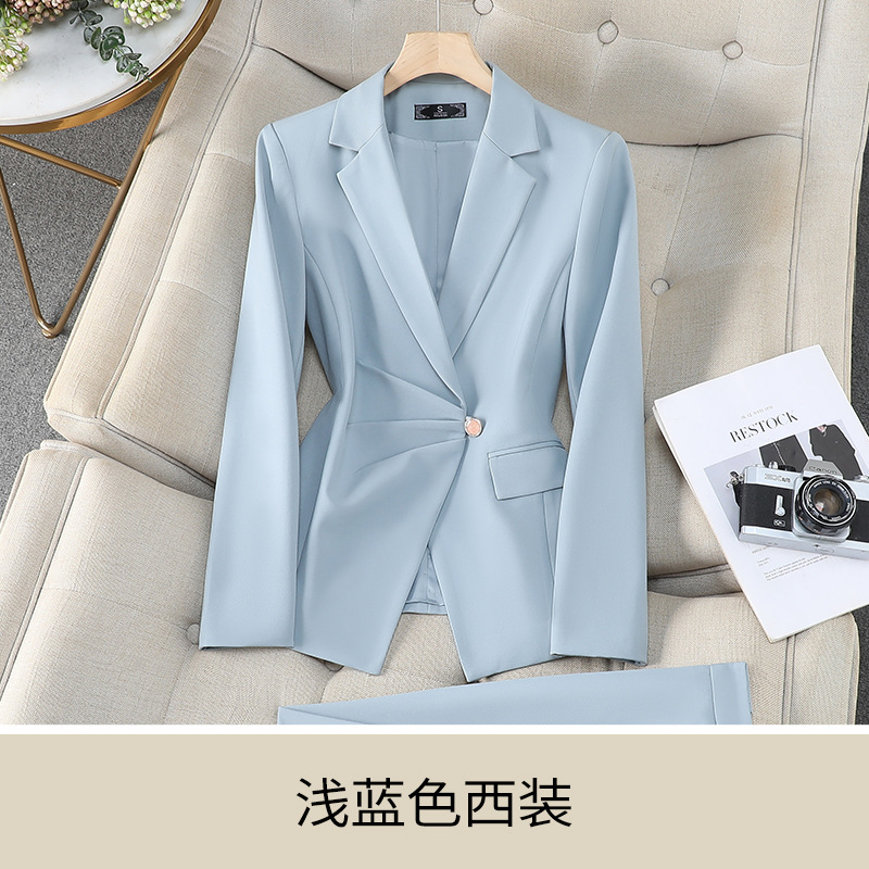 light blue suit