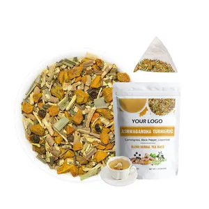 Private Label Tisane Immunity Boost Herbal Blend Tea Turmeric Ashwagandha Tea