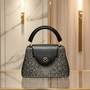 High-end Cross-border Rhinestone Handbag Women's 2026 New Fashion <b>Bucket</b> Bag Quality Designer <b>Small</b> Bag Dinner Party Bag 21CM - Product Image 5