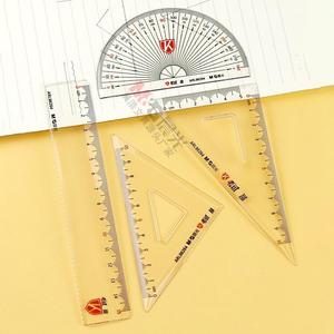 Juego de Reglas de Cuatro Piezas Chenguang, Herramientas Matemáticas de Plástico Transparente, Regla de Medición para Estudiantes ARL96264 - Product Image 5