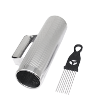 Guiro de 10 pouces en acier inoxydable de 3 pouces de diamètre avec raclette Pua pour la musique de percussion latine