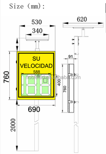<span class=keywords><strong>Application</strong></span> sur le marché américain Panneau radar de vitesse de logement intégré de haute qualité à 2 chiffres et demi à vendre - Product Image 5