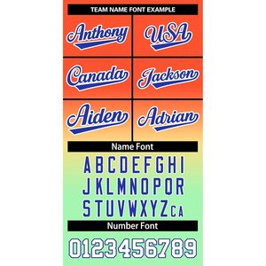 Custom Gradient Baseball Jersey Button <b>Down</b> Stitched Personalized Name Number Unisex Adult Breathable Sport Apparel - Product Image 5