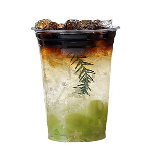 Gobelets jetables à paroi simple en PET transparent de 90 mm avec logo personnalisé, 12 oz, 16 oz, 18 oz, 24 oz, imprimés en UV, pour boissons froides, bière, thé au lait, glace - Product Image 3