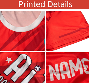 T-shirt Corta Personalizzata da Donna <span class=keywords><strong>per</strong></span> Tifosi di Football Americano, Stampa Patchwork, Numero Squadra, Colore, Tuta Sportiva 160g ad Asciugatura Rapida - Product Image 3