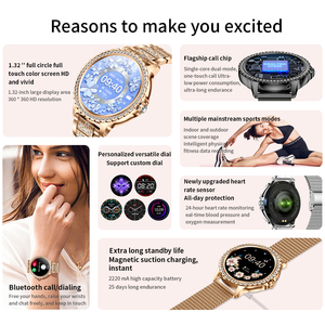SENBONO I58 <span class=keywords><strong>Smartwatch</strong></span> <span class=keywords><strong>da</strong></span> <span class=keywords><strong>Donna</strong></span> con Touchscreen Completo, Monitoraggio della Frequenza Cardiaca, Fitness Tracker, Lunga Durata della Batteria, <span class=keywords><strong>Smartwatch</strong></span> per Attività all'Aperto - Product Image 2