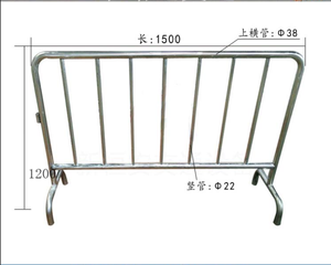 Clôture temporaire portable en fer galvanisé pour le contrôle des foules, barrière de sécurité pour la construction routière, taille personnalisable disponible en yards - Product Image 3