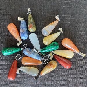 Ciondoli a Goccia in Pietra Naturale con Ganci a Scatto in <span class=keywords><strong>Ferro</strong></span> per Bambini - Charms a Forma di Goccia d'Acqua Stile Punk - Product Image 3