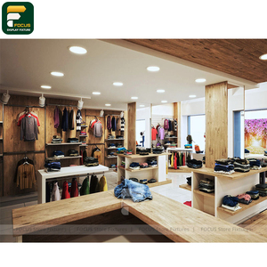 Porte-vêtements en métal brossé pour présentation de vêtements, présentoir de magasin de prêt-à-porter - Product Image 3