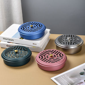 Caja para Espirales Antimosquitos de Acero Inoxidable con Tapa, Cenicero Redondo Resistente al Viento, Portátil para Uso en Interiores y Exteriores - Product Image 5