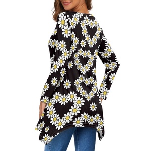 Custom Large Plus Size Tops for Women 3/4 Sleeve Shirts Tunic Tops Loose Fit Basic Lady Clothes Irregular V-neck Top and <b>Skirt</b> - Product Image 5