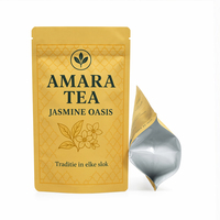 Sachet Doypack Personnalisé Anti-Humidité et Anti-Odeur avec Fermeture Éclair Hermétique pour Tisanes, en Mylar avec Design