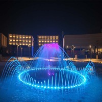 Optimum Show Crown Jets - Fuente de Agua Comercial para Jardín Exterior con Luces, Control por Software, Música y Espectáculo de Agua Danzante, Acero Inoxidable