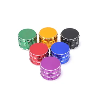 Wholesale Hot Selling New 2.5 Inch 4 Layer Aluminum Alloy Colorful Custom Portable Tobacco Herb Grinder