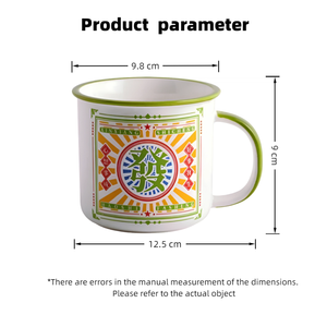 Juego de Tazas de Esmalte Estilo Chino Retro Clásico, 350 ml, Hechas a Mano, Libres de BPA, con Logotipo Personalizado, para Oficina, Hogar, Té con Leche, con Buenas Vibraciones - Product Image 5