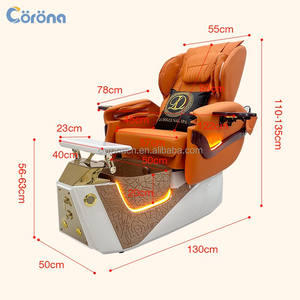 Nuevo Conjunto de Silla de Pedicura y Manicura de Lujo con Respaldo Ajustable, Reclinable Eléctrico Magnético y Spa para Pies con Masaje - Product Image 5