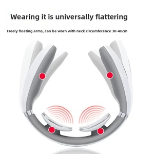 Masajeador Eléctrico Inteligente OEM ODM para Cuello y Vértebras Cervicales, Compresa Caliente por Pulsos, Diseño Plegable con Bluetooth para Relajación Muscular Diaria - Product Image 1