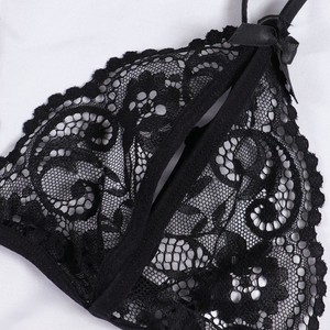 Sujetadores y bragas de encaje al por mayor, ropa interior transparente Sexy para mujer, ropa interior Sexy abierta para mujer, lencería erótica - Product Image 4