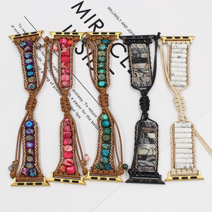 <span class=keywords><strong>Correa</strong></span> de Reloj Ajustable Hecha a Mano Estilo Boho con Piedras Preciosas <span class=keywords><strong>Turquesa</strong></span> Naturales Desmontables - Product Image 2